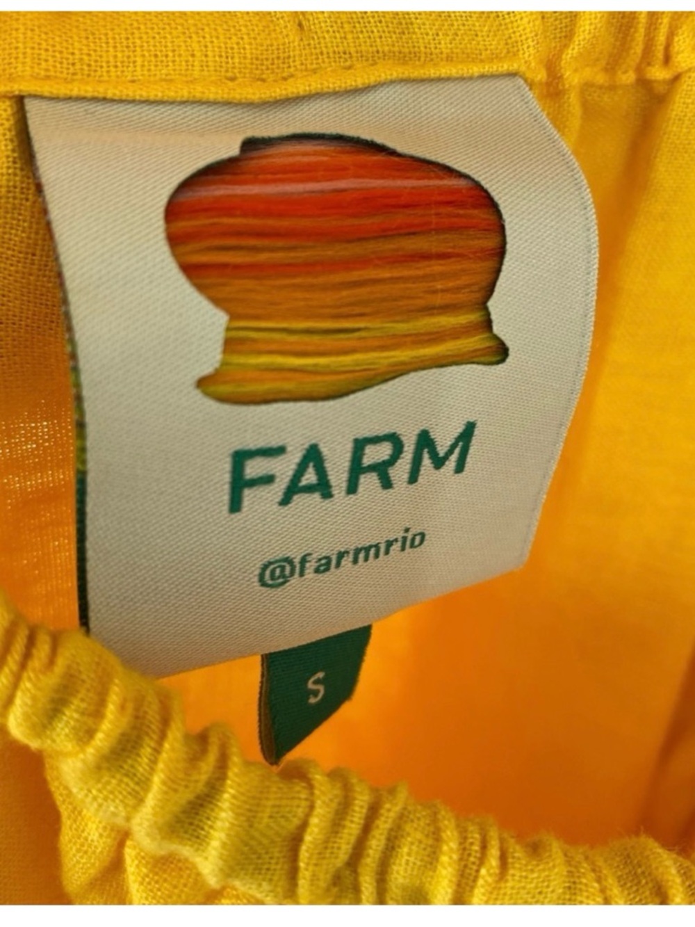 Farm Rio Like new One-Shoulder Cutout Maxi Dress in Bright Yellow - Picture 6 of 8